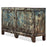 Two Door Crackled Blue Lacquer Sideboard