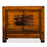 Orange Side Cabinet with Peonies