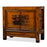 Orange Side Cabinet with Peonies