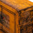 Orange Side Cabinet with Peonies