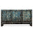 Crackled Blue Lacquer Three Door Sideboard