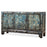 Crackled Blue Lacquer Three Door Sideboard
