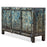 Crackled Blue Lacquer Three Door Sideboard