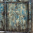 Crackled Blue Lacquer Three Door Sideboard