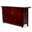 Red Antique Sideboard with Carved Spandrels