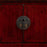 Red Antique Sideboard with Carved Spandrels