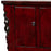 Red Antique Sideboard with Carved Spandrels