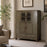 Grey Lacquer Chinese Kitchen Cabinet