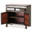 Grey Lacquer Two Door Storage Cabinet