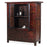 Red Lacquer Qinghai Armoire with Curio Paintings