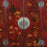 Red Lacquer Qinghai Armoire with Curio Paintings