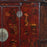 Red Lacquer Qinghai Armoire with Curio Paintings