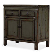 Grey Lacquer Two Door Cabinet