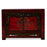 Red Lacquer Gansu Cabinet with Floral Decoration