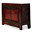 Red Lacquer Gansu Cabinet with Floral Decoration