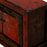Red Lacquer Gansu Cabinet with Floral Decoration