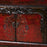 Red Lacquer Gansu Cabinet with Floral Decoration