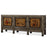 Chinese Antique Grey Lacquer Sideboard with Curio Paintings