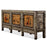 Chinese Antique Grey Lacquer Sideboard with Curio Paintings