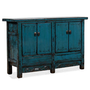 Blue Lacquer Double Sided Cabinet