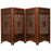 Four Panel Geometric Carved Screen