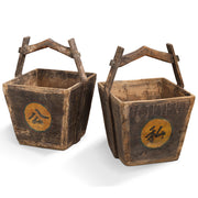 Black Wooden Water Bucket