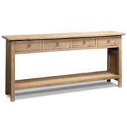 Four Drawer Console in Reclaimed Wood