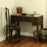 Three Drawer Black Antique Elm Desk