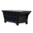 Blue Lacquer Kang Table with Carved Spandrels
