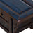 Blue Lacquer Kang Table with Carved Spandrels