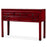 Red Lacquer Five Drawer Console Table