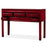 Red Lacquer Five Drawer Console Table