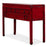 Red Lacquer Five Drawer Console Table