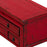 Red Lacquer Five Drawer Console Table