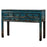 Blue Lacquer Five Drawer Console Table