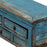 Blue Lacquer Five Drawer Console Table