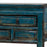 Blue Lacquer Five Drawer Console Table