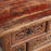 Carved Antique Chinese Kang Table with Drawers