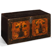 Painted Floral Storage Trunk