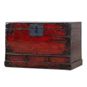 Chinese Antique Red Lacquer Blanket Chest