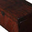 Red Lacquer Blanket Chest with Floral Pattern