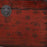 Red Lacquer Blanket Chest with Floral Pattern
