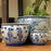 Hutian Blue and White Fish Bowls, Set of Two