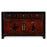 Orange Lacquer Cabinet with Vase Paintings
