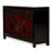 Orange Lacquer Cabinet with Vase Paintings