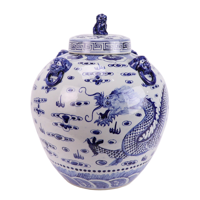 Only Fish Pot Nanhe Blue and White Dragon Fish Pot — Shimu