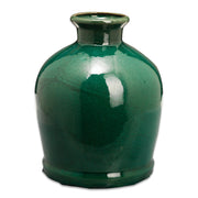 Wide Shouldered Green Bottle Vase