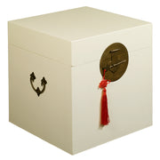 Square Storage Trunk, Cream Lacquer