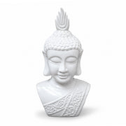 Porcelain Buddha Bust, White