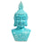 Porcelain Buddha Head, Turquoise